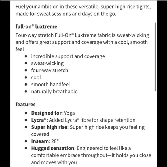 Lululemon Ambitious Super High Rise Tight RARE - Picture 8 of 8